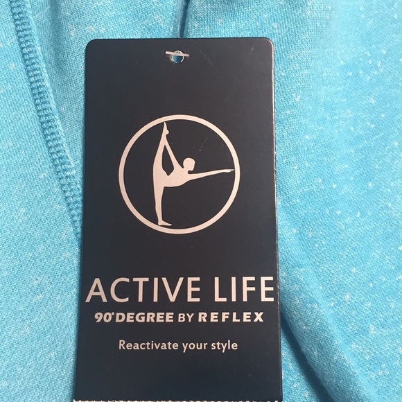 Active life ladies hoodie. Color: Turquoise. - Picture 9 of 10